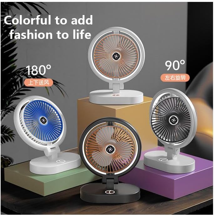 Stovella Portable USB Mini Folding Fan – Rechargeable Desktop Electric Fan with 4 Speed Settings, Compact Cooling Beauty Tool for Home, Office & Travel