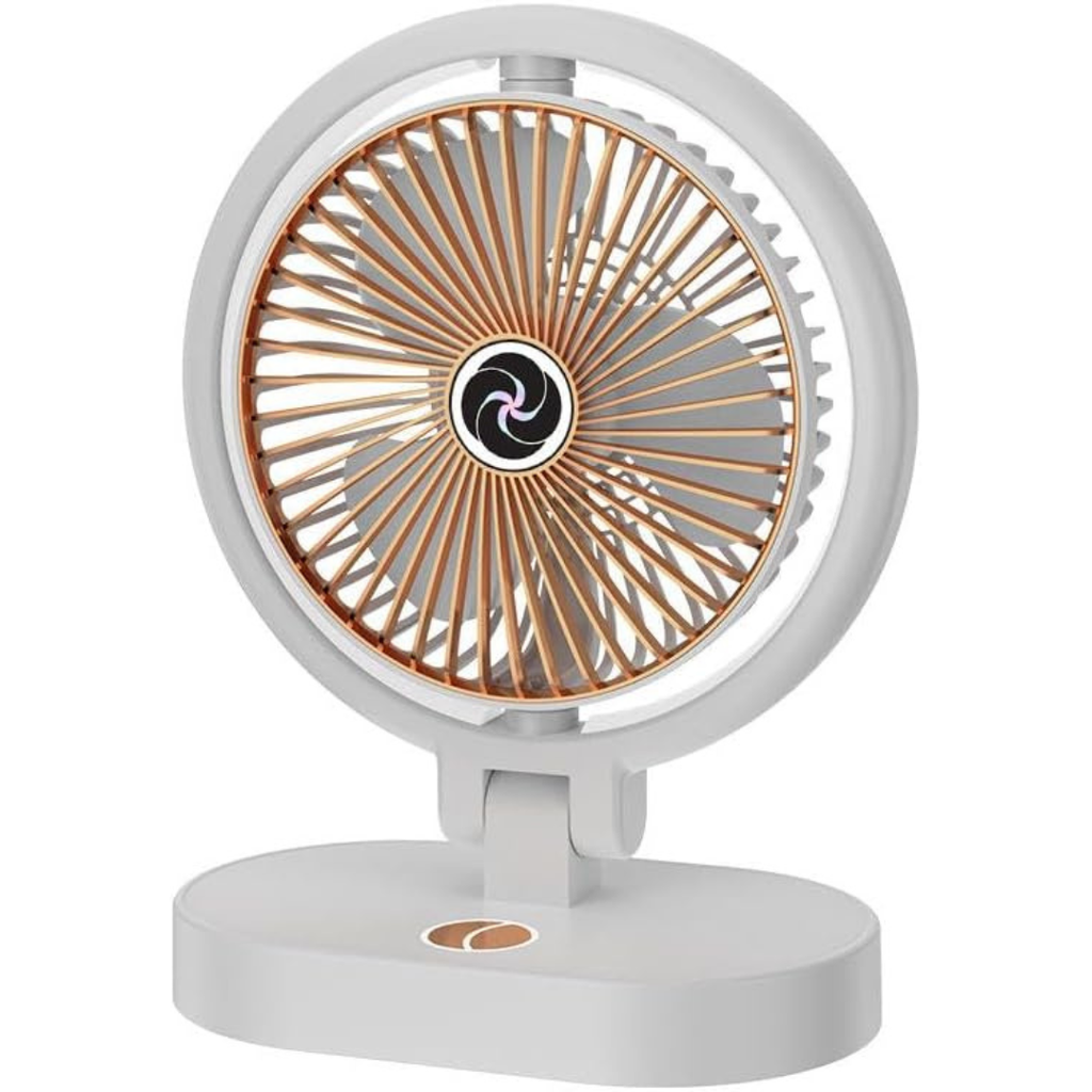 Stovella Portable USB Mini Folding Fan – Rechargeable Desktop Electric Fan with 4 Speed Settings, Compact Cooling Beauty Tool for Home, Office & Travel